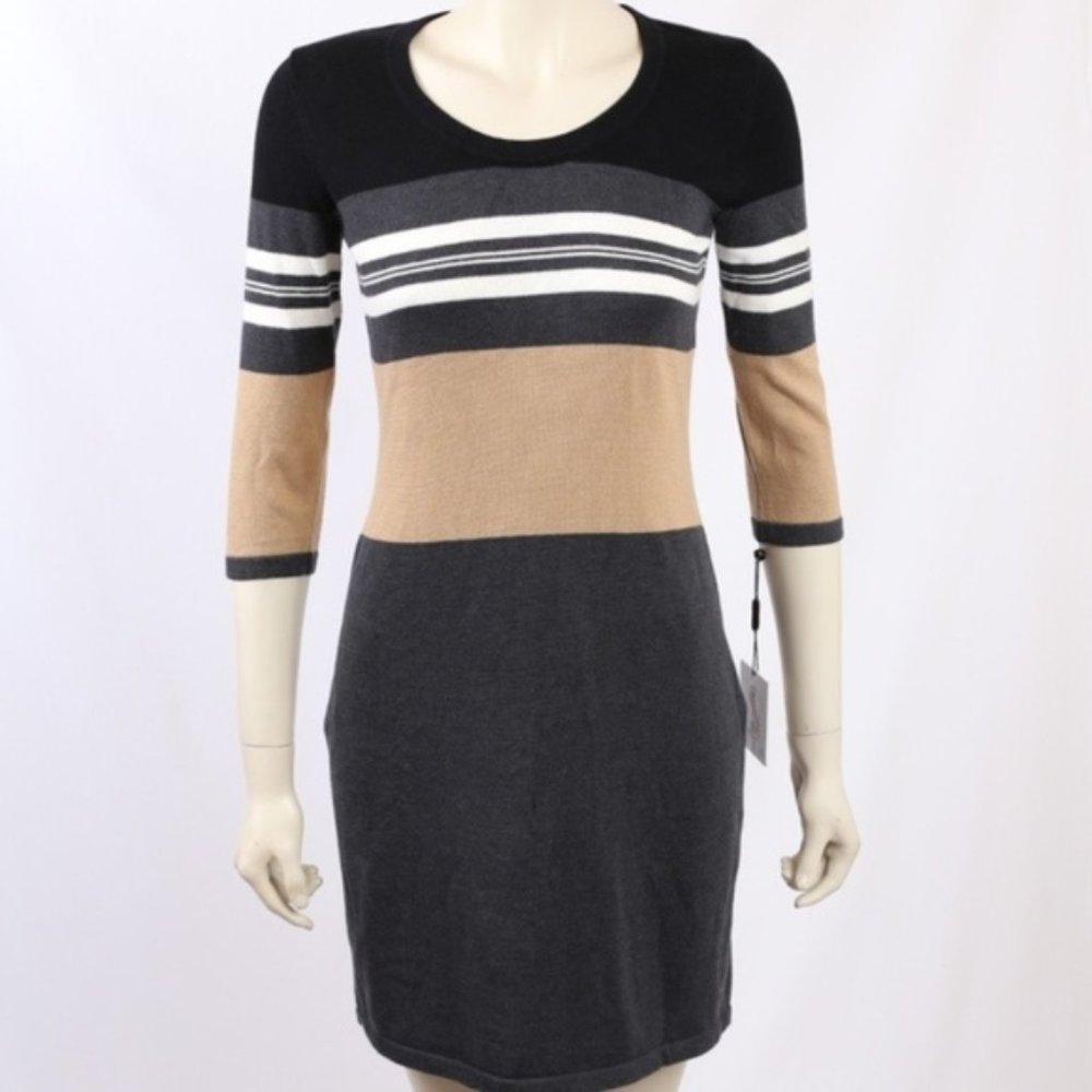 Calvin Klein Color Blocking Sweater Dress NWT sz M